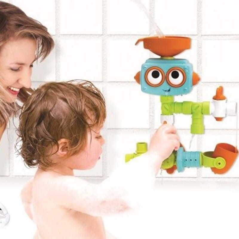 Jouet de bain à ventouse robot Sensory (Infantino) - Couverture