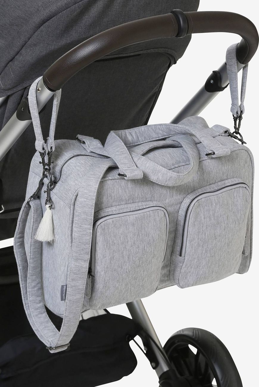 Sac à langer multipoches Family gris chiné (Vertbaudet) - Couverture