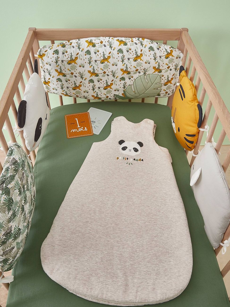 Gigoteuse Panda HANOÏ beige chiné (Vertbaudet) - Couverture