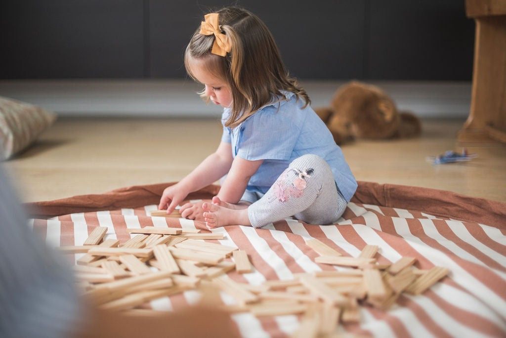 playmat & toy bag-stripes brown (Play & Go) - Couverture