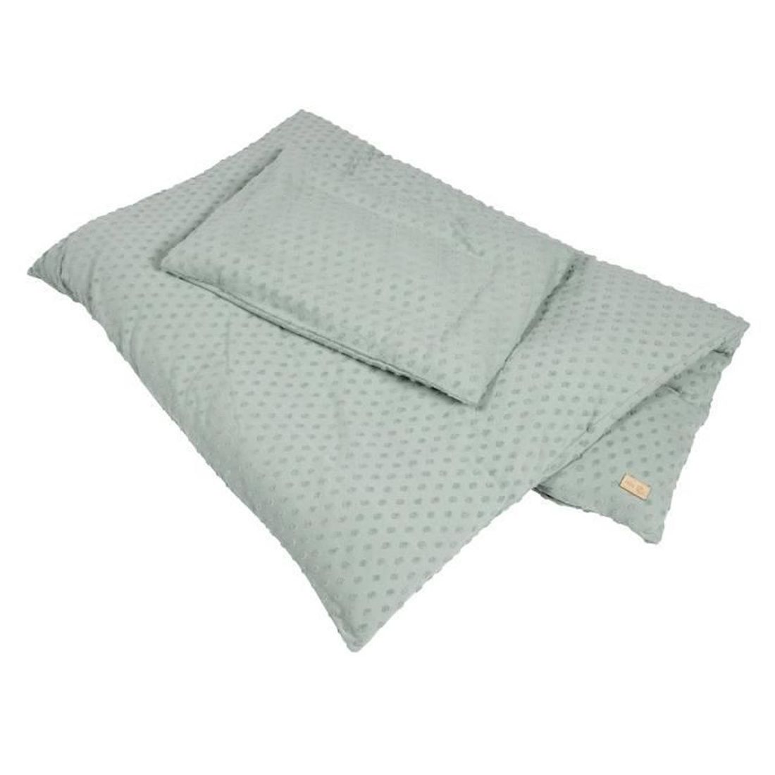 Parure De Lit Bébé Et Enfant En Coton Bio 2 Pièces Lil Planet Vert Givré (Roba) - Couverture