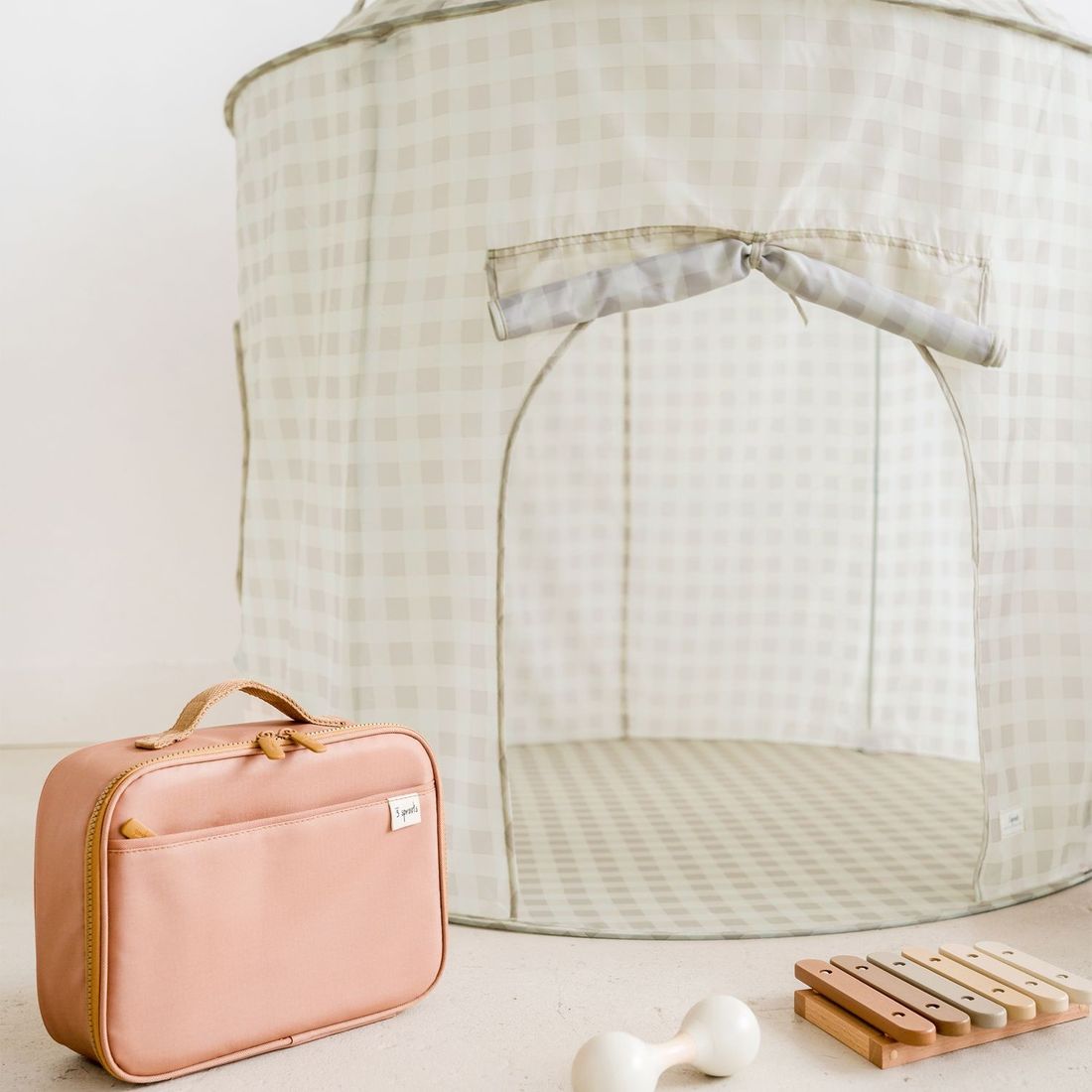 Tente de jeu en tissu recyclé Vichi Beige (3 sprouts) - Couverture
