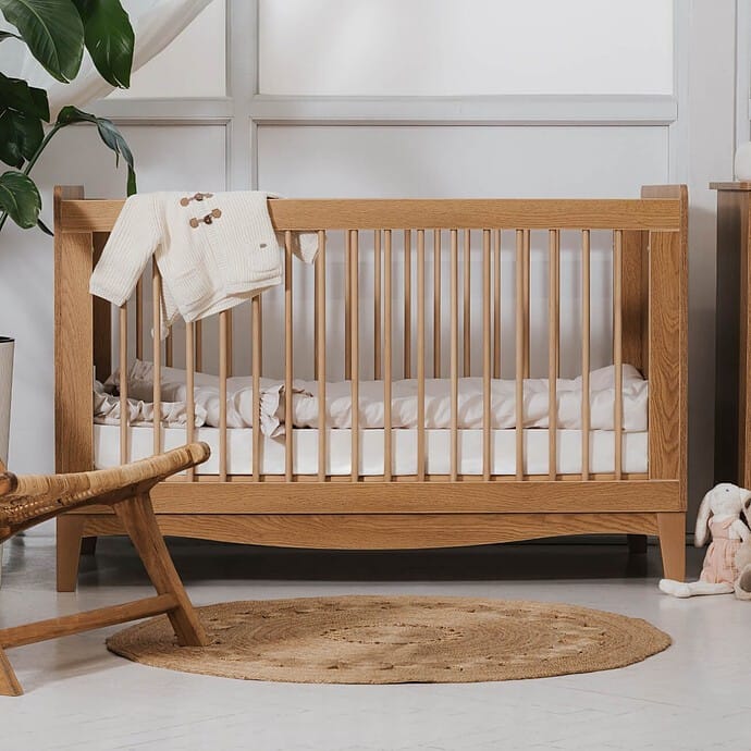 Lit Bébé Evolutif Lille Chêne Caramel - 140 x 70 cm (Nina Bien) - Couverture