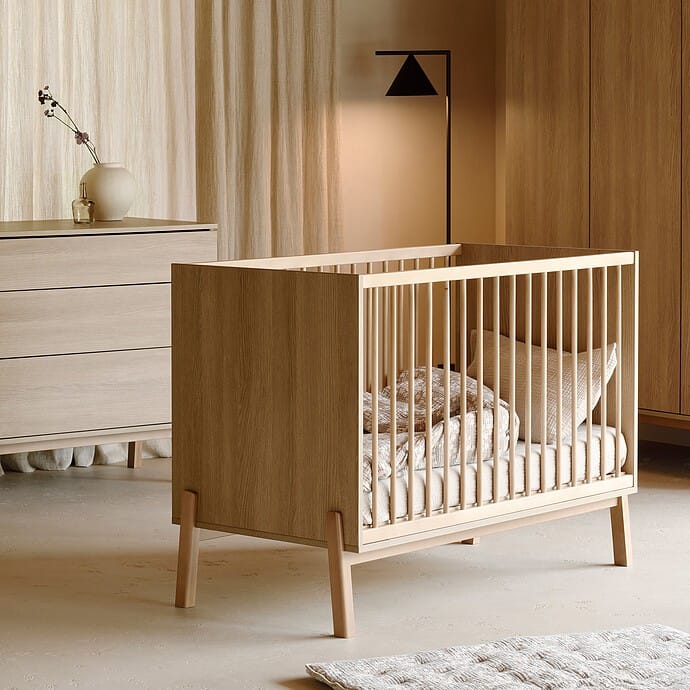 Lit Bébé Réglable Ashi Honey Ash - 120 x 60 cm (Quax) - Couverture
