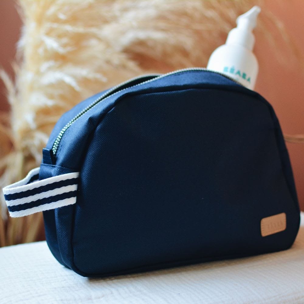 Trousse De Toilette Pratique Et Organisée Bleu Marine Rayé (Béaba) - Couverture