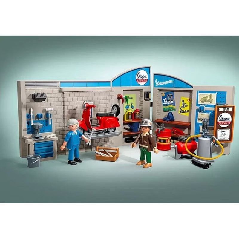 Vespa garage style rétro années 60 (Playmobil) - Couverture