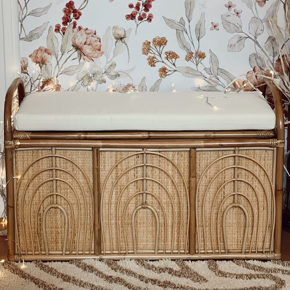 Coffre de rangement en rotin (Terracotta) - Couverture