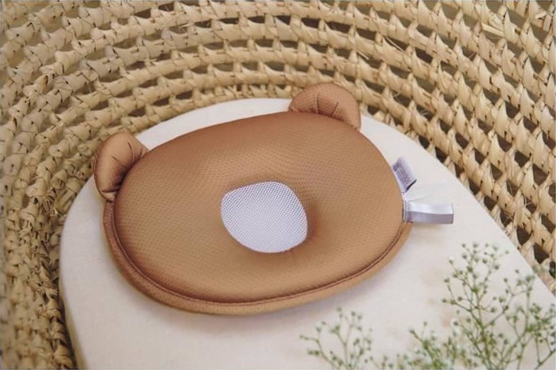 Coussin Cale Tête Bébé P'tit Panda Air+ Marsala Cassonade (Candide) - Couverture