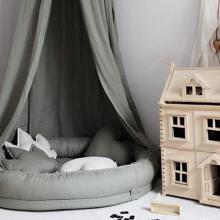 Ciel de lit en lin olive Pure nature (Cotton&Sweets) - Couverture