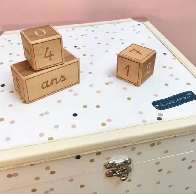 Cubes étapes en bois cadeau de naissance (Le Petit Pousse) - Couverture