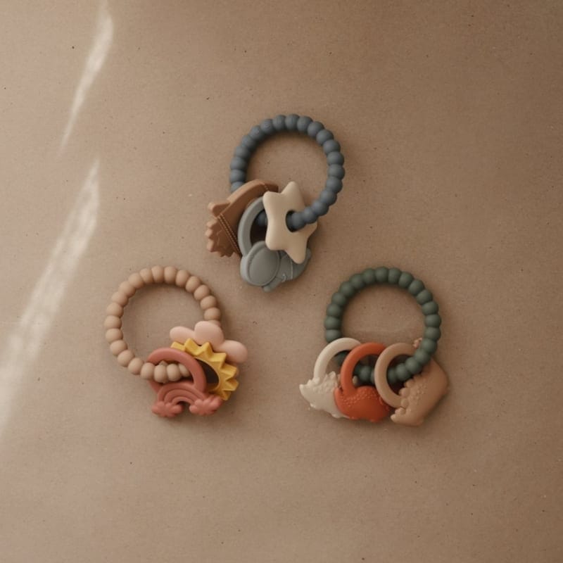 Jouet de dentition ring nature (Mushie) - Couverture