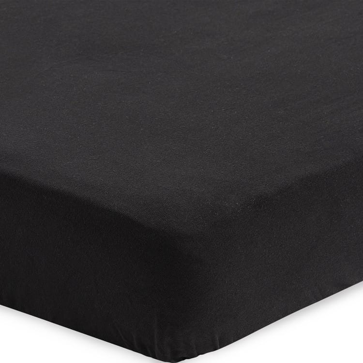 Drap housse noir (60 x 120 cm) (Jollein) - Couverture