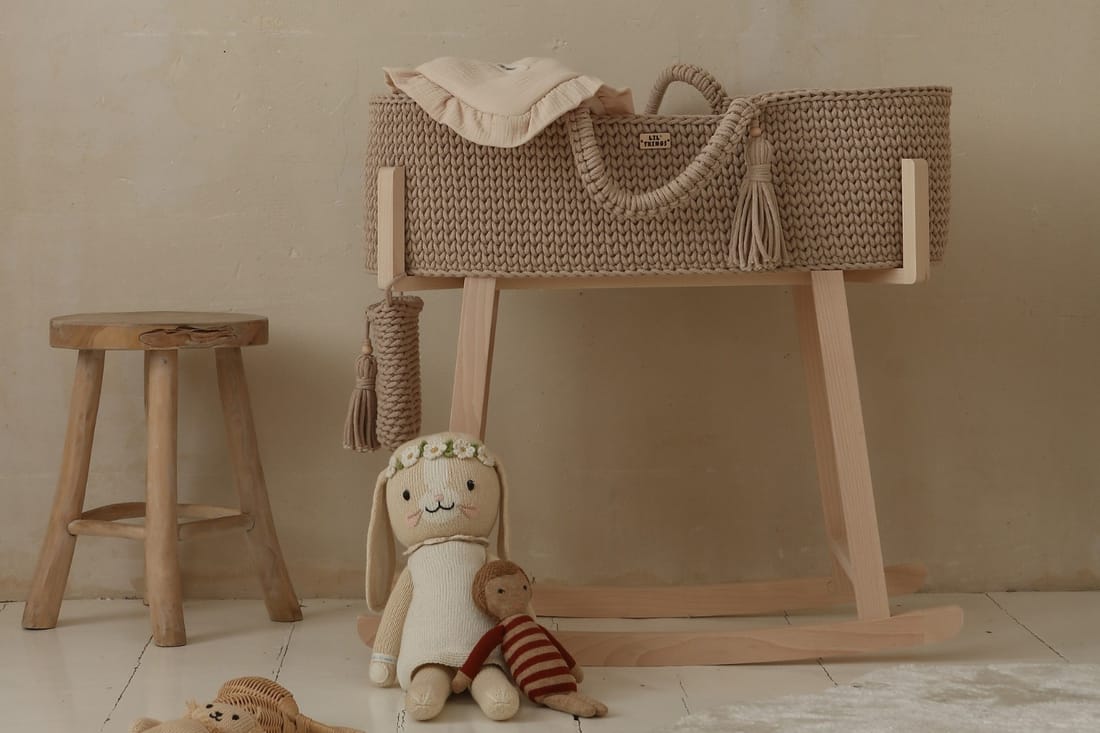 - Couffin en Crochet Avec Support - Mocha - Marron (Mon Lit Cabane) - Couverture