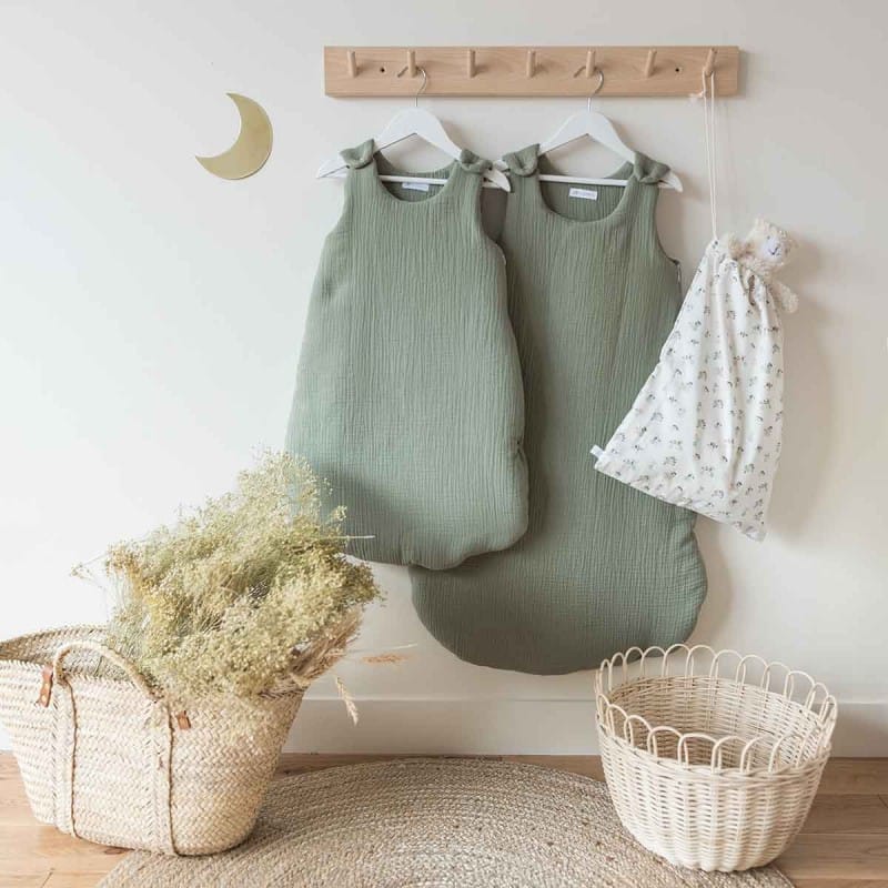 Gigoteuse en gaze de coton vert sauge (6-24 mois) (Cocoeko) - Couverture
