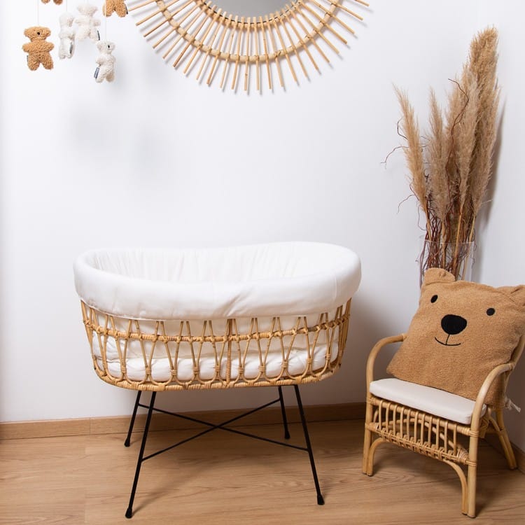 Berceau en rotin avec pieds en métal (Childhome) - Couverture