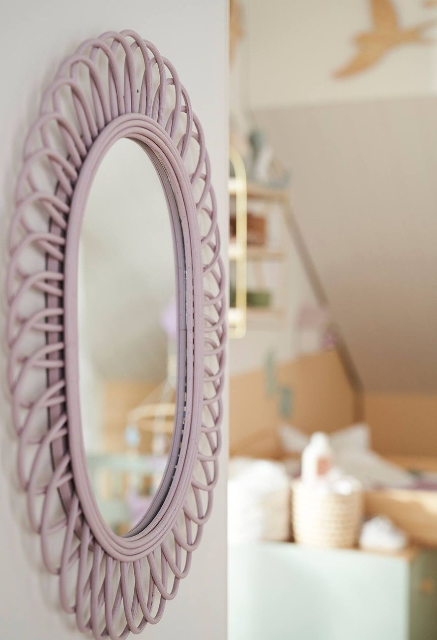 Miroir ovale en rotin DOUCE PROVENCE violet (Vertbaudet) - Couverture