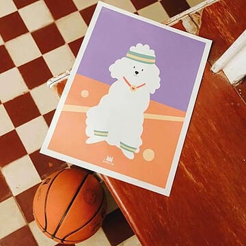 Affiche Caniche Tennis - 40 x 30 cm (Ma petite vie) - Couverture