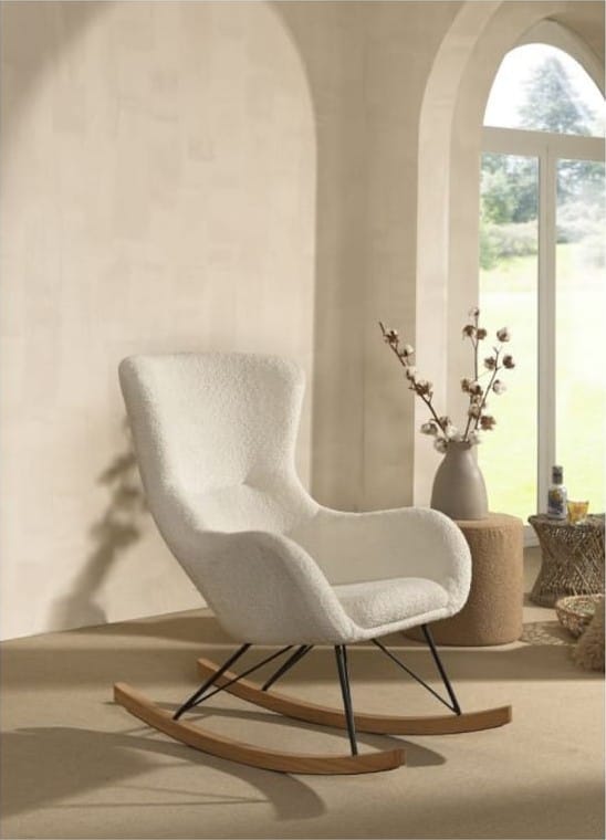 Rocky fauteuil à bascule blanc (Vipack) - Couverture