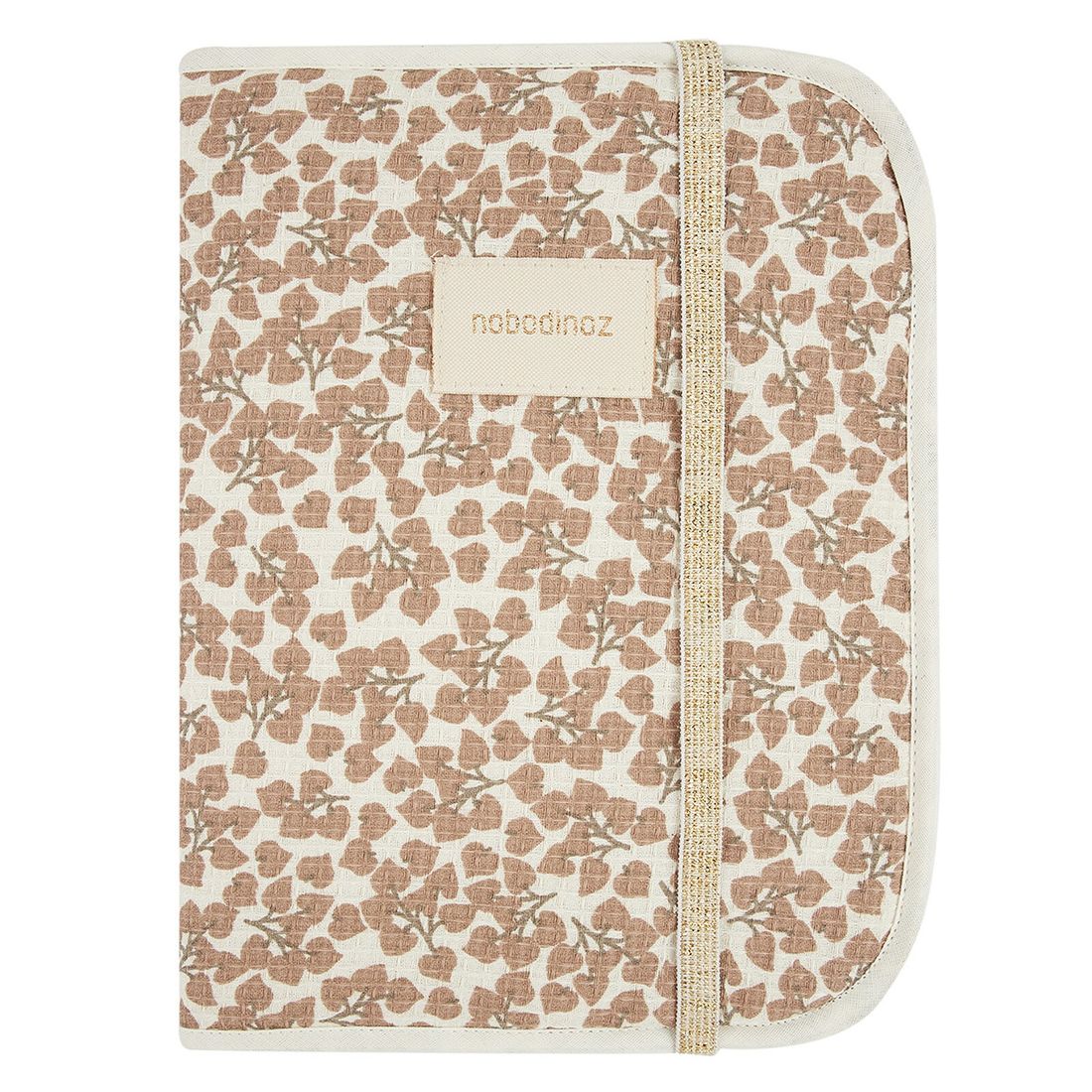 Protège-carnet De Santé Poema Nid D'abeille Ivoire, Marron (Nobodinoz) - Couverture