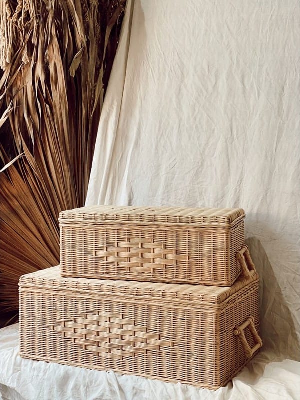 Duo de coffres en rotin (Terracotta) - Couverture