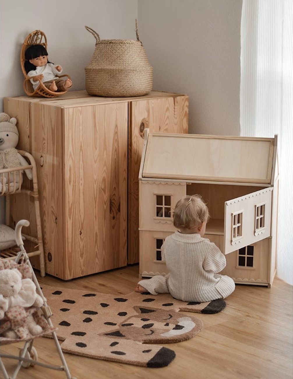 Nattiot - Tapis Chambre Enfant Léopard Kumako Multicolore