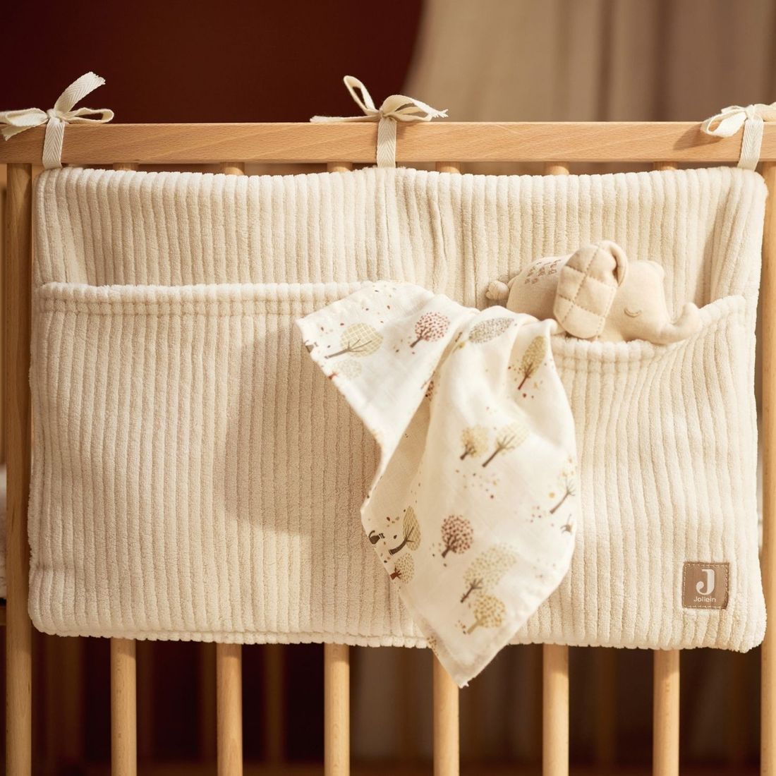 Vide-poches à suspendre Cloudy Rib Oatmeal (Jollein) - Couverture