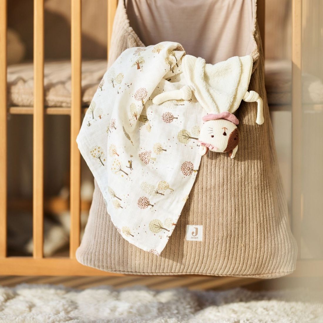 Sac de rangement Cloudy Rib Milky Coffee (Jollein) - Couverture
