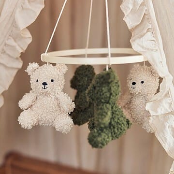 Mobile Teddy Bear - Leaf Green & Naturel (Jollein) - Couverture