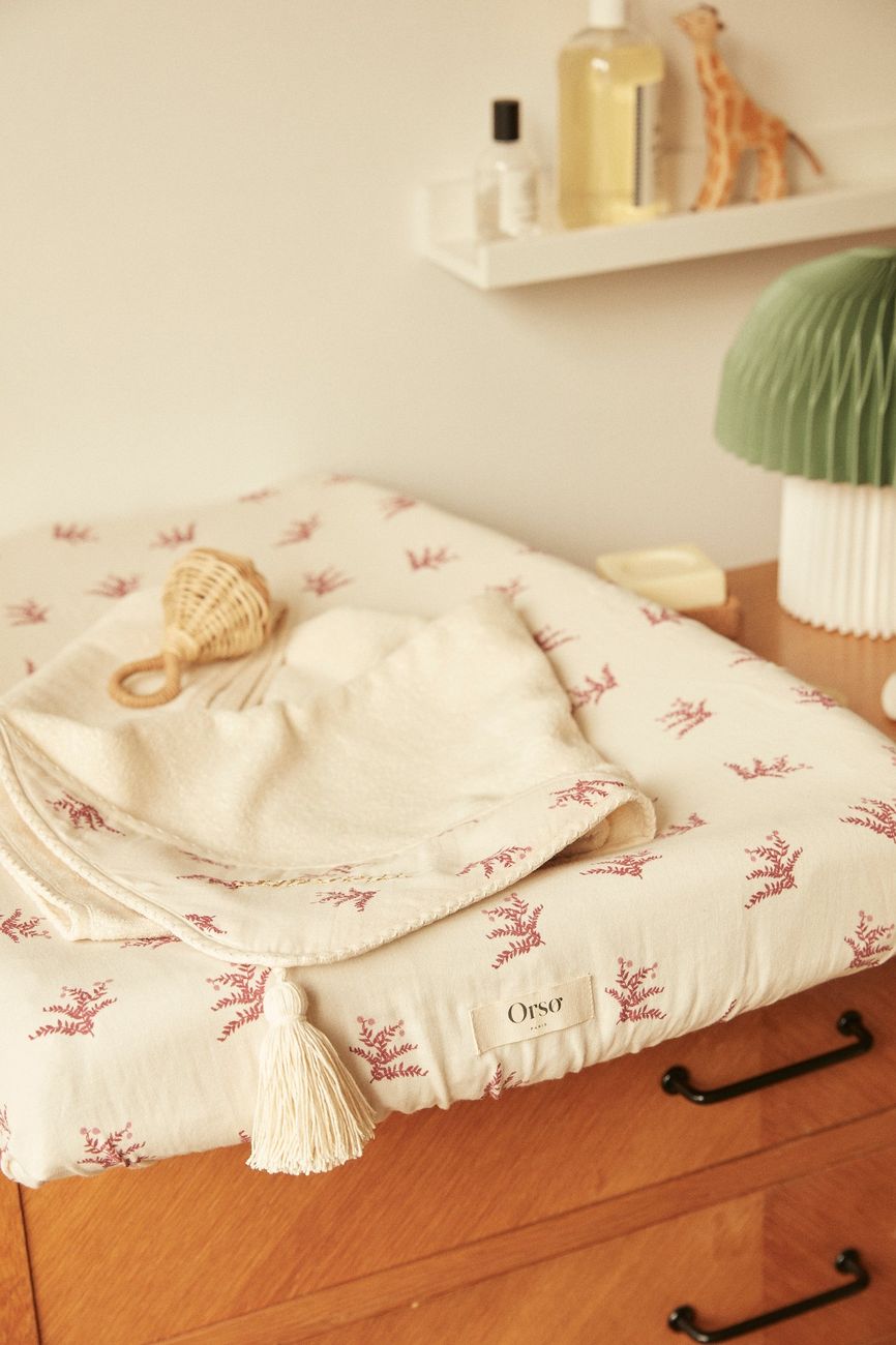 Housse matelas à langer Bruyère Bois de Rose (Orso Paris) - Couverture
