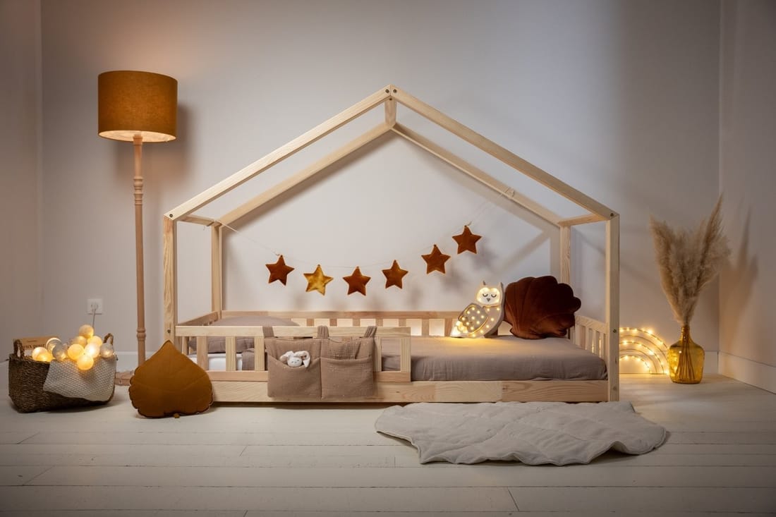 - Lit Cabane DK 90x190cm - Bois Naturel (Mon Lit Cabane) - Couverture