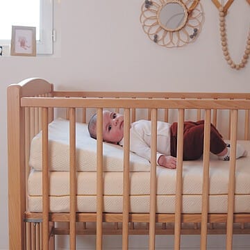 Plan Incliné 10° Organic Coton pour Lit 60 x 120 cm - Beige (Candide) - Couverture