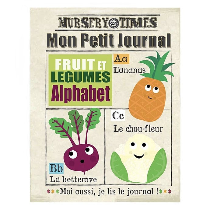 Mon Journal en Tissu - Fruits et Légumes (Crinkly) - Couverture