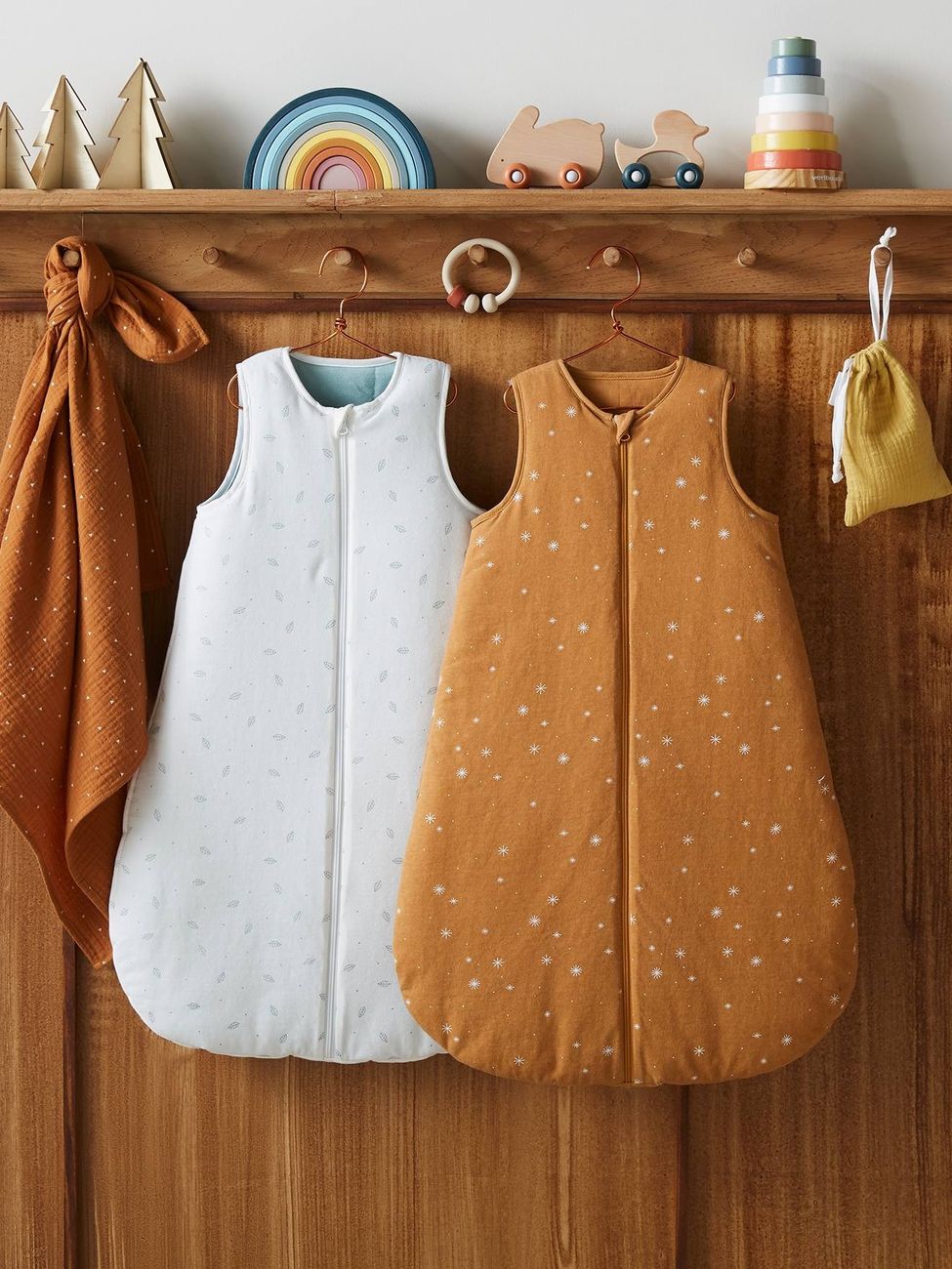 Gigoteuse ouverture centrale Dreamy en coton bio* personnalisable caramel (Vertbaudet) - Couverture