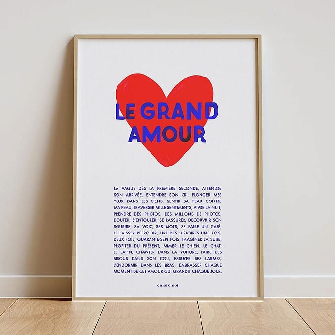 Affiche - Le Grand Amour (émoi émoi) - Couverture