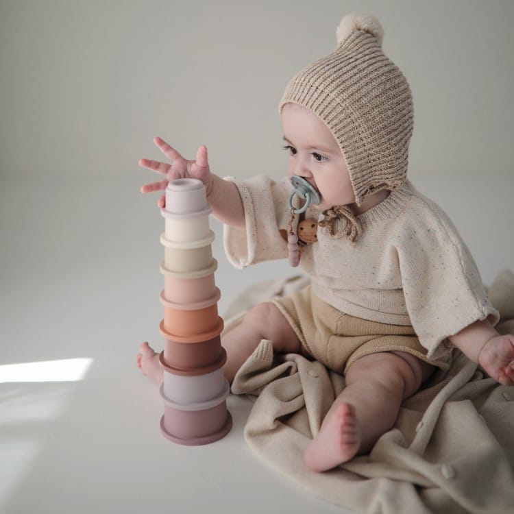 Mushie - Tour à empiler Petal