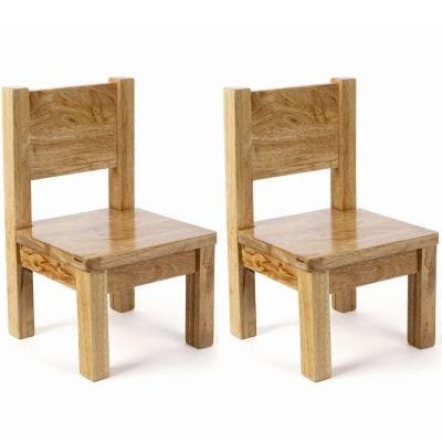 Lot de 2 chaises enfant en bois naturel (1-4 ans) (Pioupiou et Merveilles) - Couverture