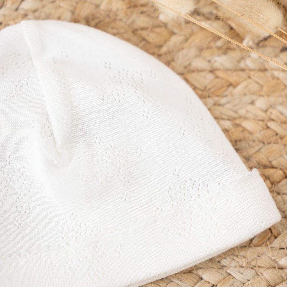 Bonnet de naissance en coton bio écru (1-3 mois) (Tartine et Chocolat) - Couverture