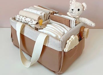 Panier de Rangement - Classic Stripes Camel (Camcam Copenhagen) - Couverture