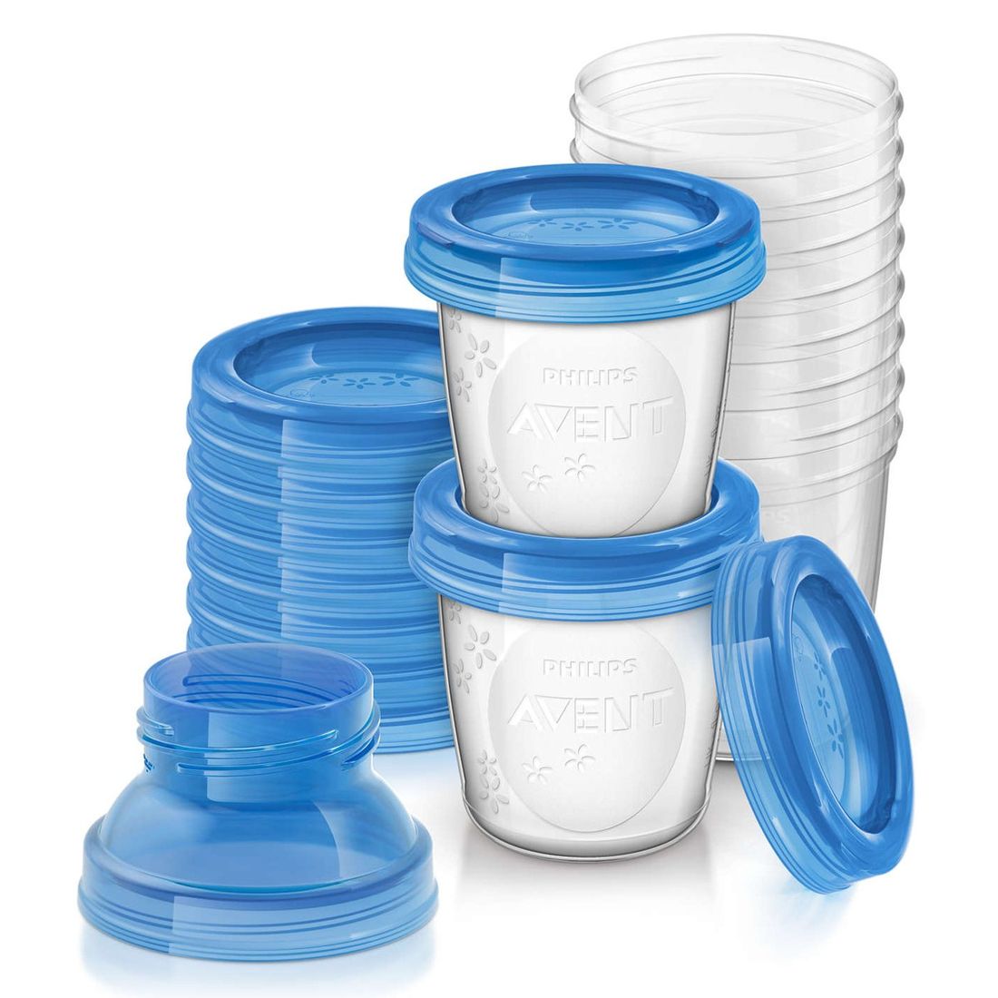10 Pots de Conservation pour Lait Maternel SCF618/10 (Philips Avent) - Couverture