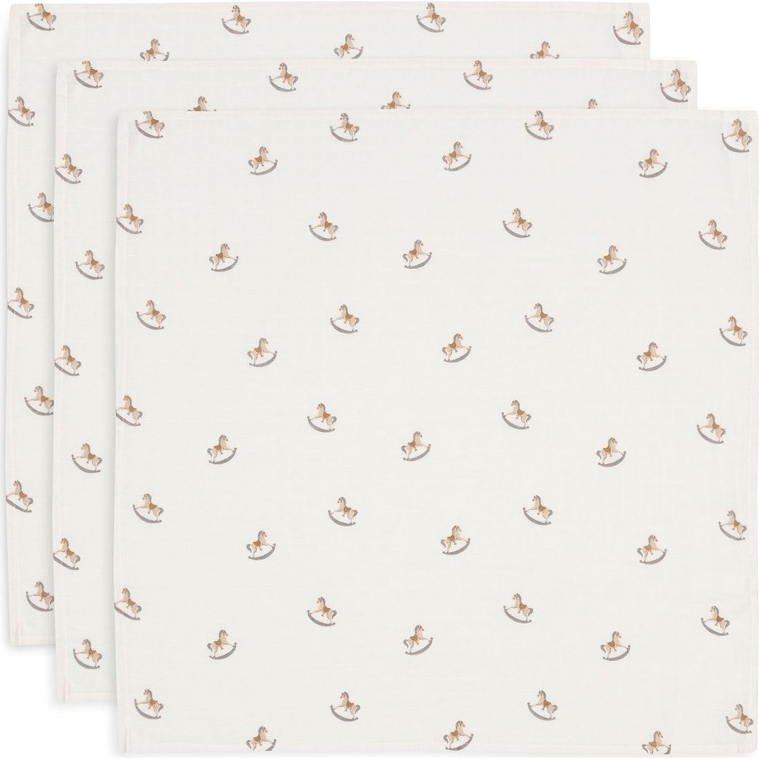 Lot de 3 langes en coton Nostalgic Ride (70 x 70 cm) (Jollein) - Couverture