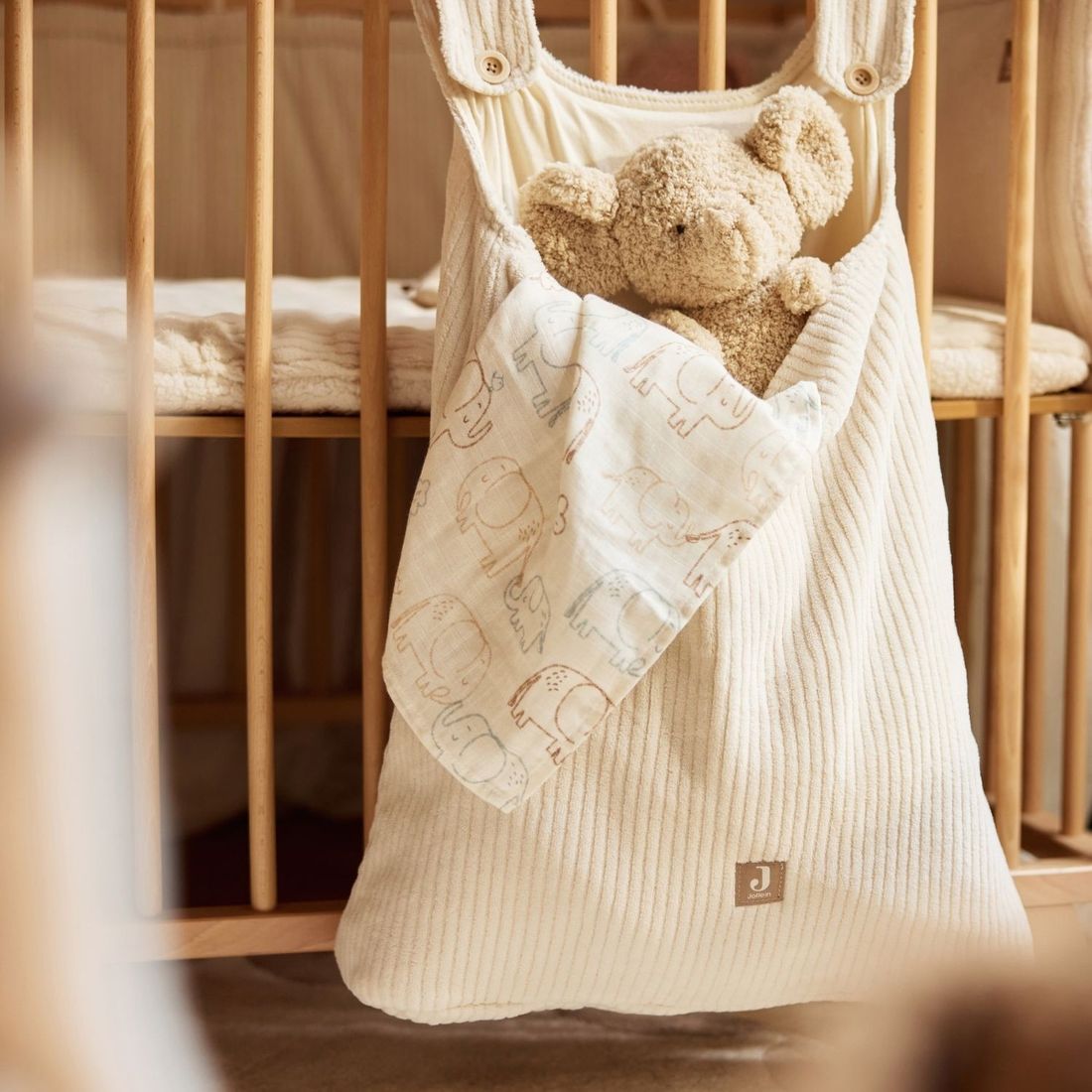 Sac de rangement Cloudy Rib Oatmeal (Jollein) - Couverture