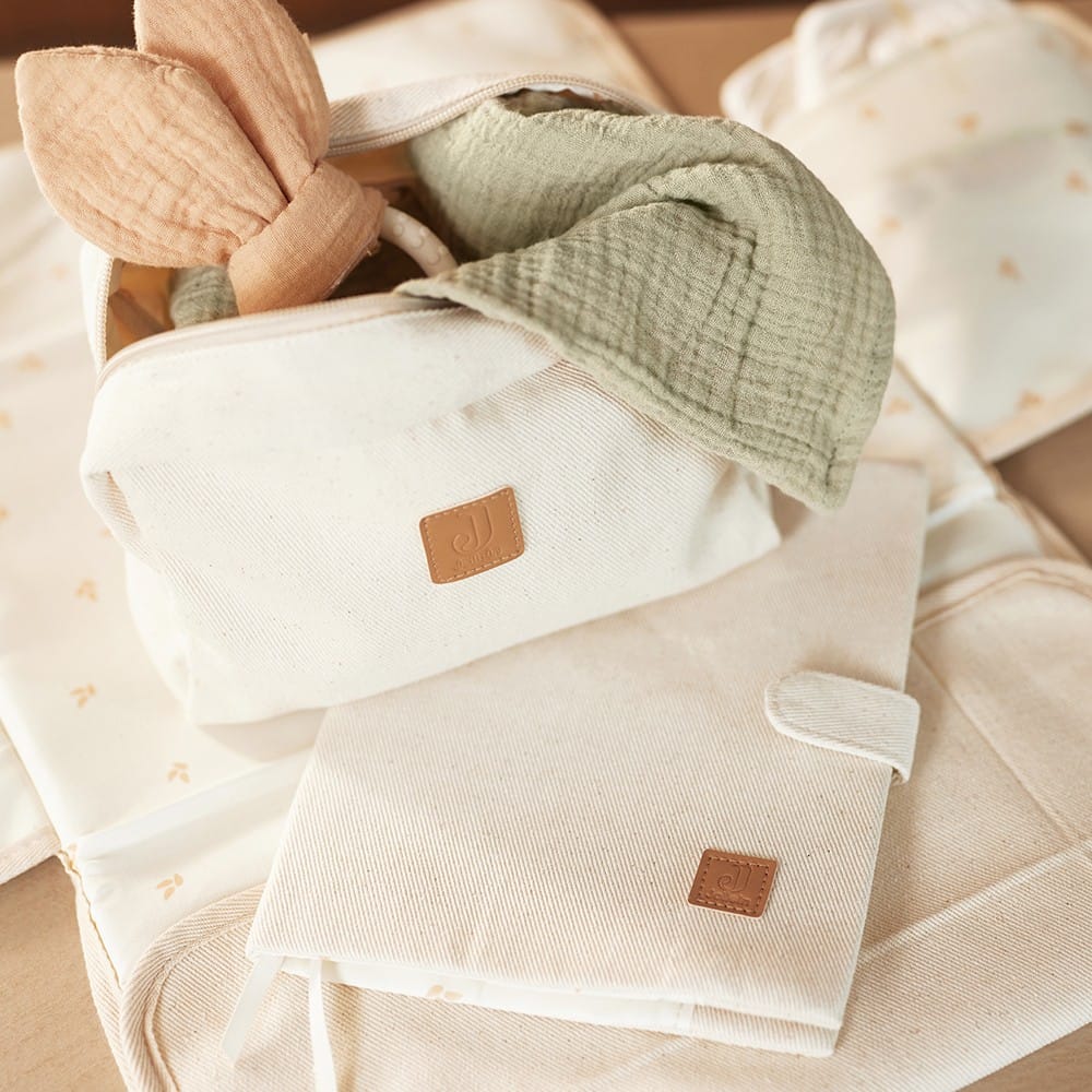 Lot de 4 Petits Langes - Olive Green & Ivory (Jollein) - Couverture