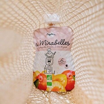 Gourde Repas Bio Mirabelles - 120 g (Popote) - Couverture