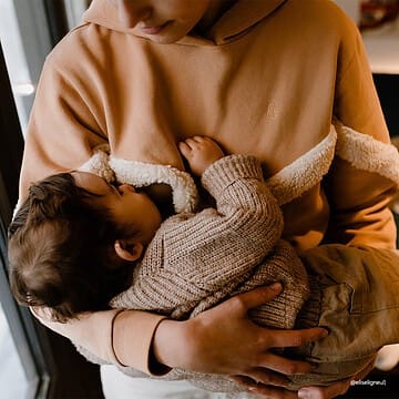 Hoodie d'Allaitement Just Mama Mom'moute Moka - M (You&Milk) - Couverture