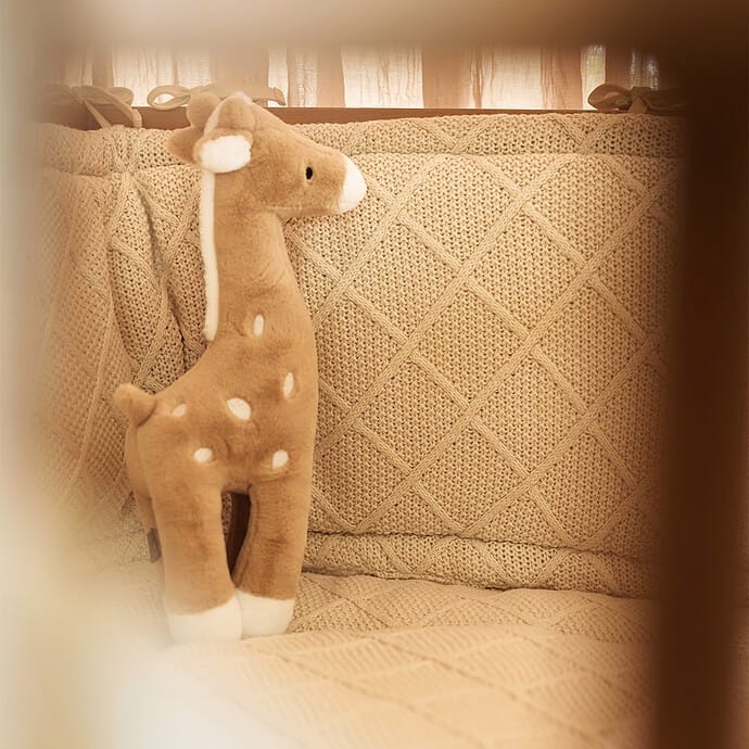 Petite peluche girafe biscuit Jungle Jambo - Marron (Jollein) - Couverture