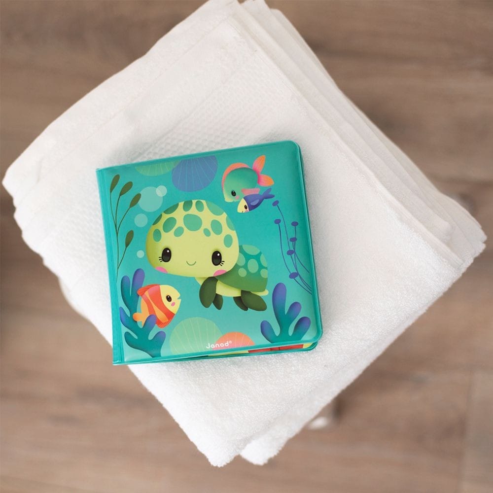 Livre de bain La vie magique des tortues (Janod) - Couverture