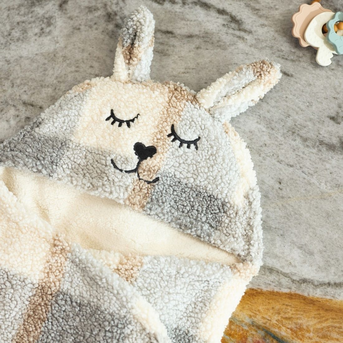 Couverture Portefeuille Bunny - Check Boucle (Jollein) - Couverture