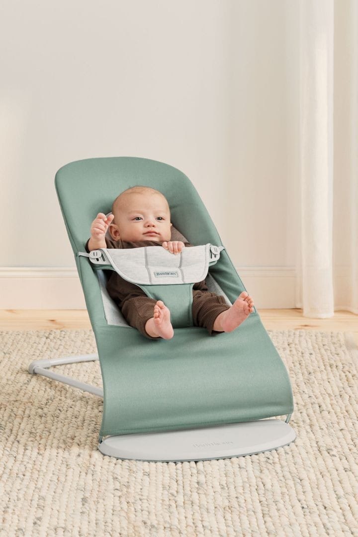 Transat Balance Soft - Vert sauge/Gris clair / Tissé/Jersey / Gris clair (BabyBjörn) - Couverture