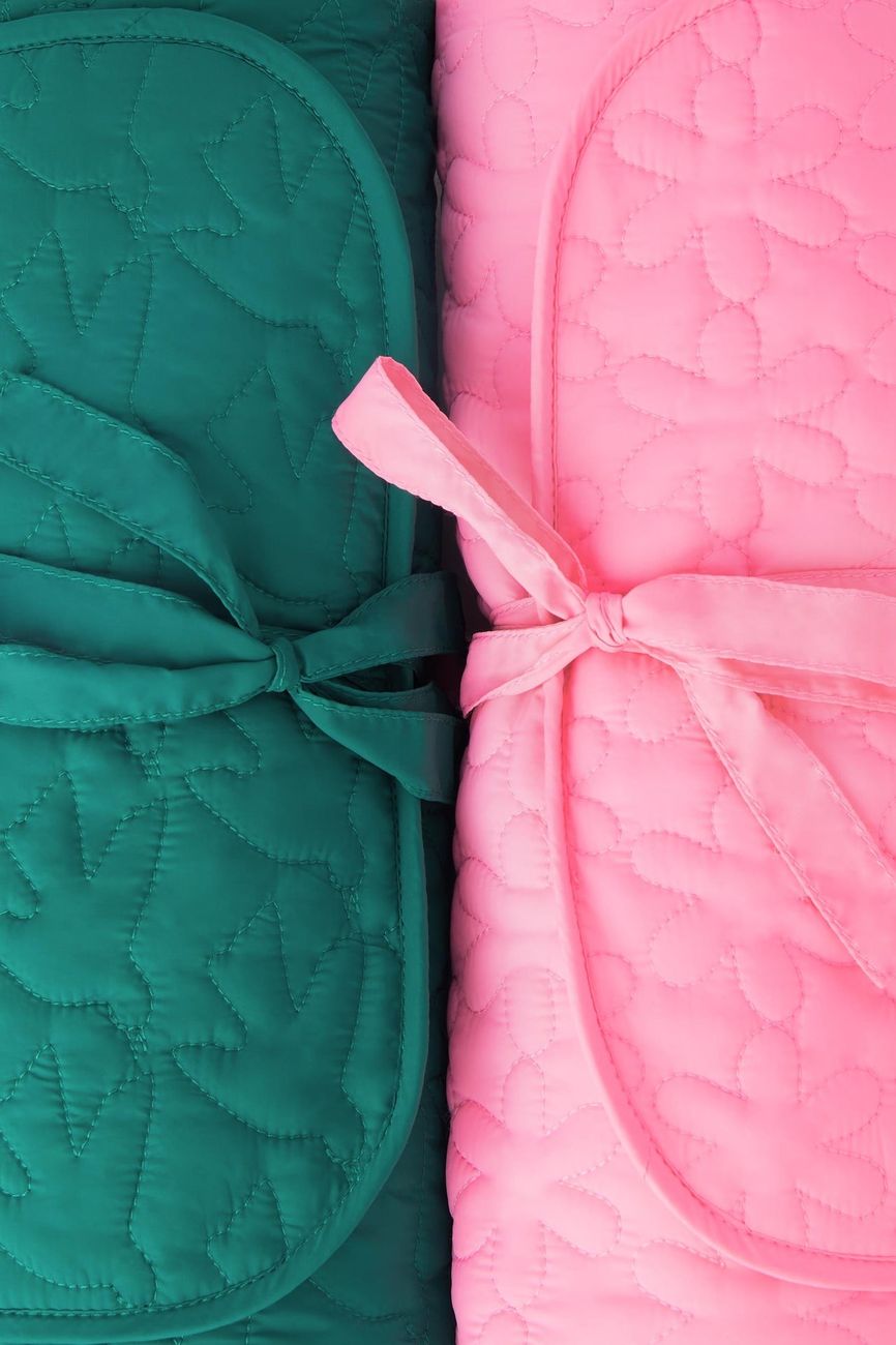 MATELAS À LANGER DE VOYAGE NYLON MATELASSÉ OISEAUX (26 paradis) - Couverture