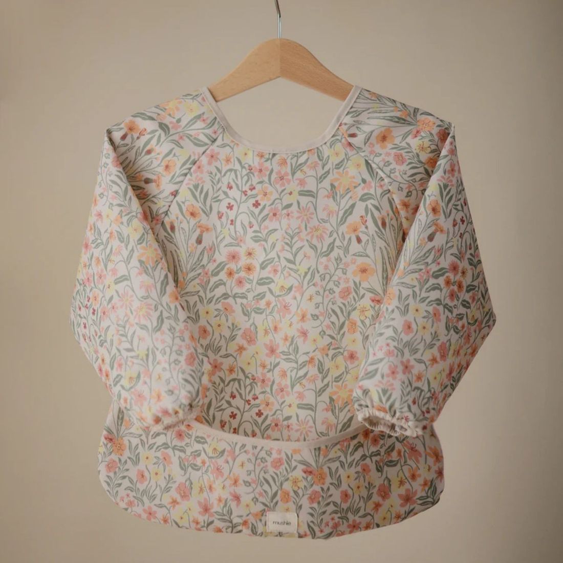 Bavoir à manches longues Pastel Blooms (6-24 mois) (Mushie) - Couverture